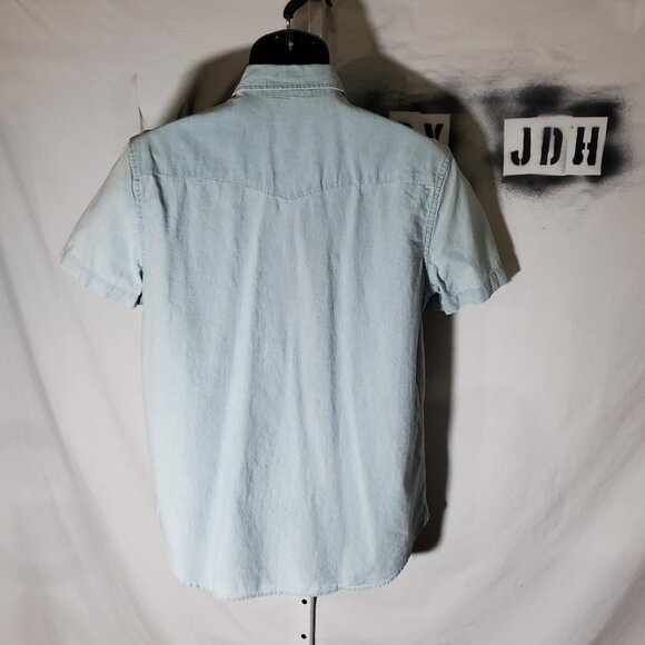 Polo Ralph Lauren Boys Short-Sleeve Chambray Blue Western Shirt Snap Sz XL - Picture 15 of 16